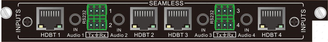 4-channel HDBaseT input card（IN-4HDB/OUT-4HDB）